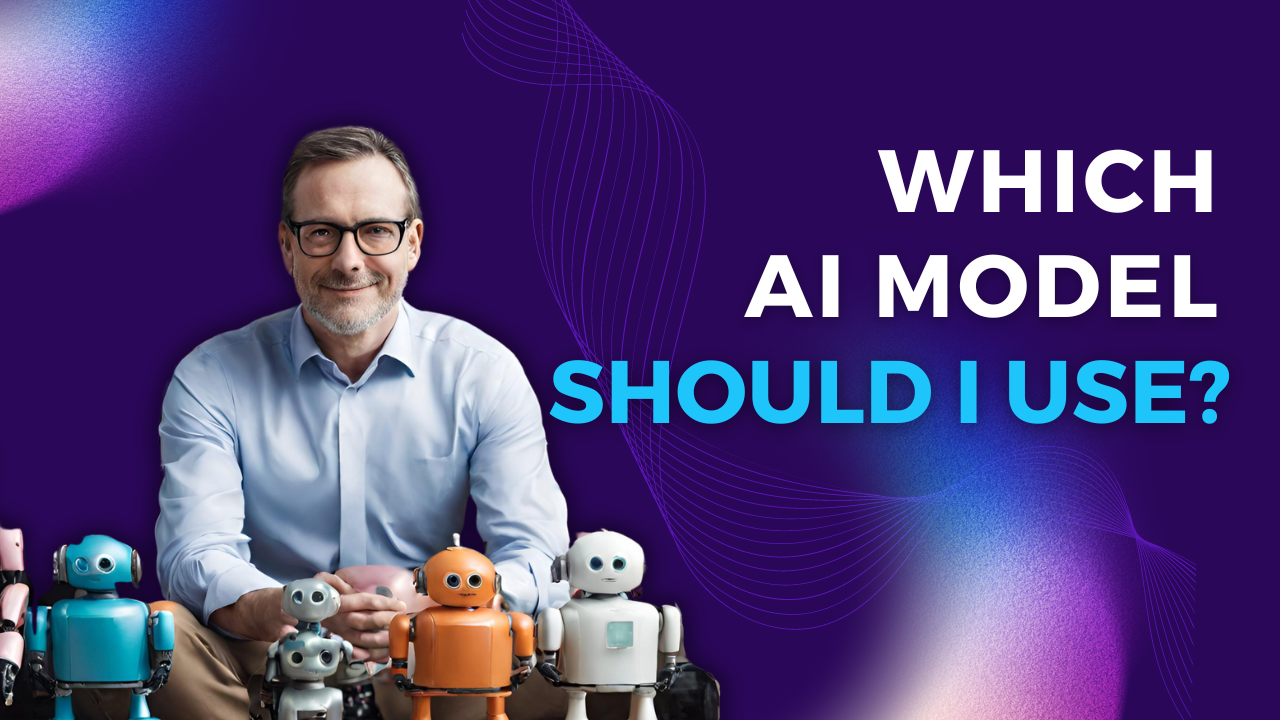 businessman choosing between AI models