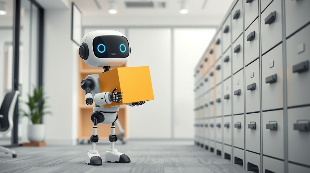 a cute robot fixing chat gpt memory files